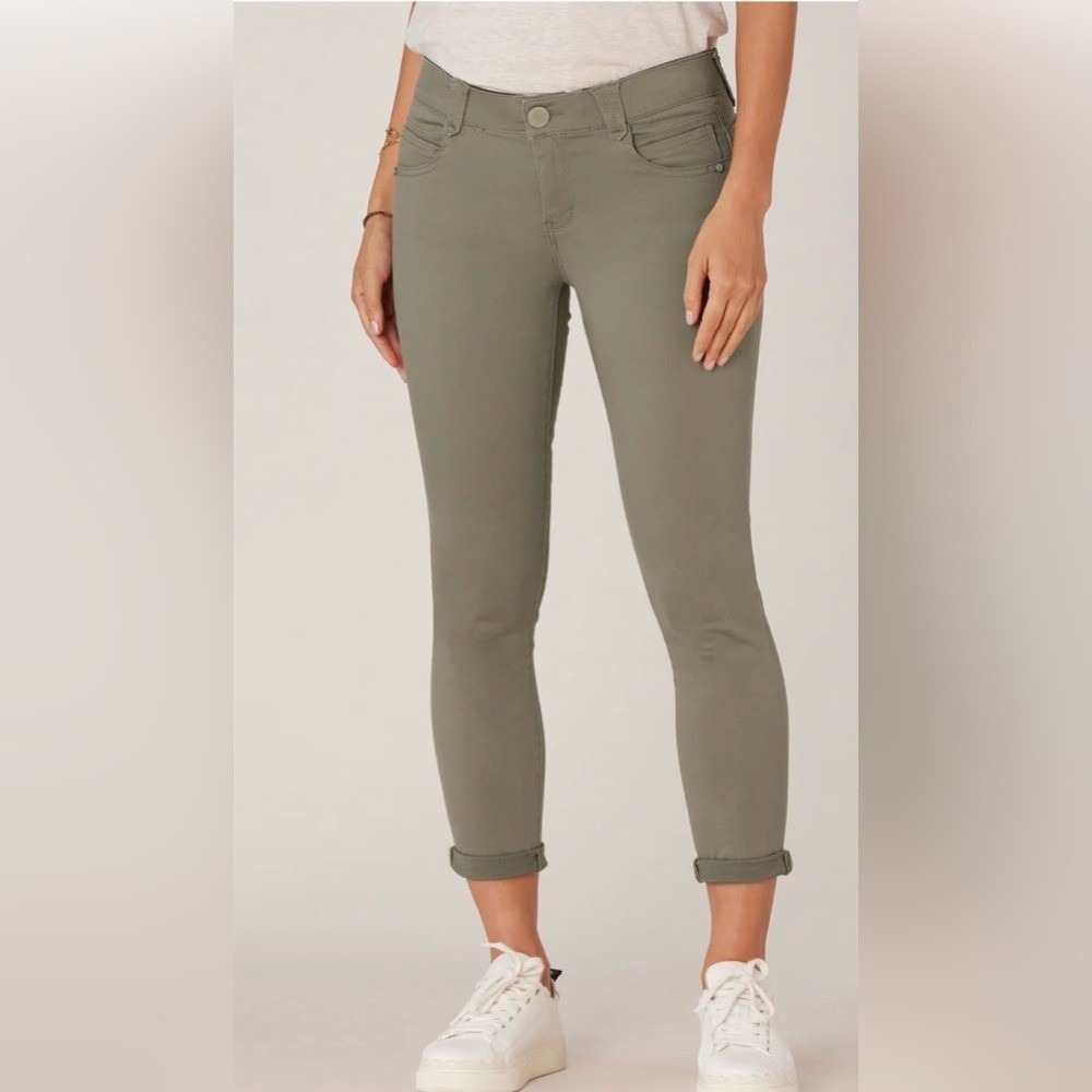 Democracy Ab‎ Solution Ankle Skimmer Green Pants 16 NWT